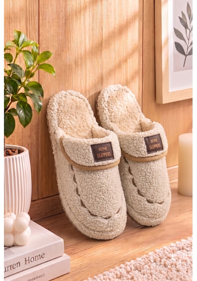 N Moda Kadın Ev Terliği Sherpa Dokulu Kışlık Sıcak Kürklü Rahat Ses Yapmaz Kaymaz Taban Krem N Moda Kadın Ev Terliği Sherpa Dokulu Kışlık Sıcak Kürklü Rahat Ses Yapmaz Kaymaz Taban Krem