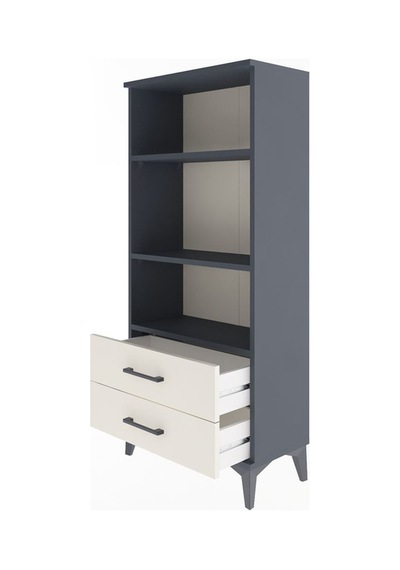 Arges Dolap 3 Raflı 2 Çekmeceli 60x30x134 Antrasit-aytaşı Antrasit