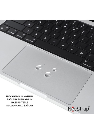 Novstrap Apple Uyumlu MacBook Air M3 2024 13.6 İnç A3113 İle Trackpad Koruyucu Film Karışık Çok Renkli