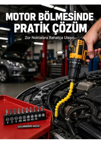 12 Parça Vidalama Uç Seti Akrobat Tasarım Dayanıklı Metal Yeni Nesil 47587186