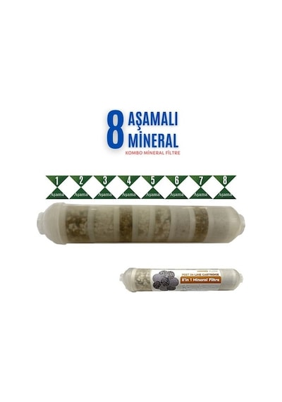 Sulook Mineral 8 Li Combo Filtre Su Arıtma Filtresi Alkalin + Detox