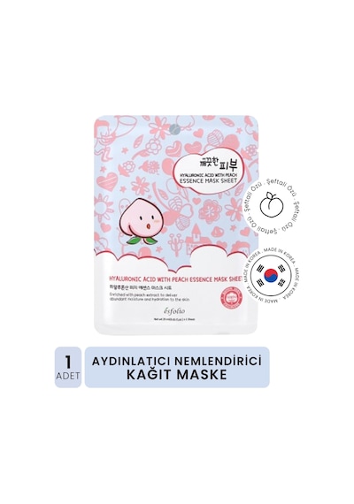 Hyalüronik Asit Ve Şeftali Ile Nemlendirici Kağıt Maske Mask