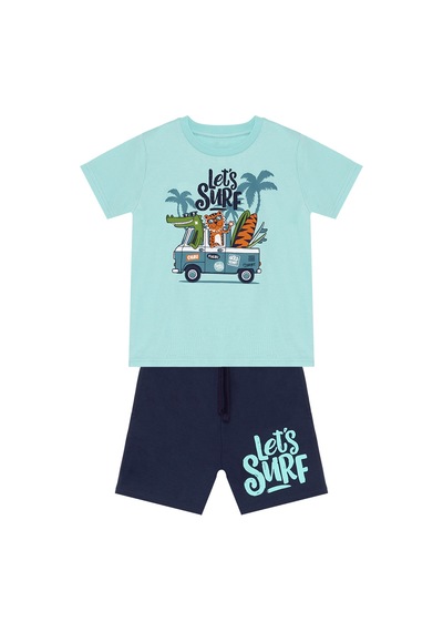Let's Surf Erkek Çocuk T-shirt Şort Takım