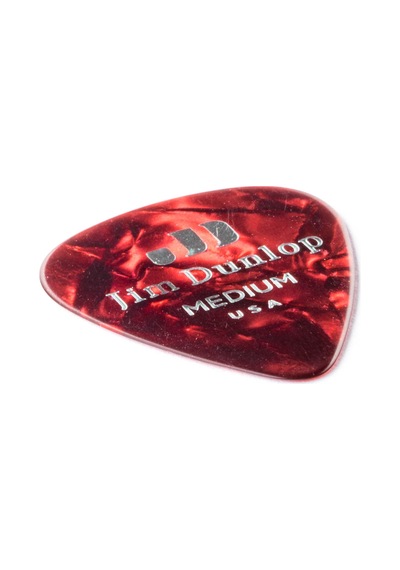 Jim Dunlop 483r09md Celluloid Red Pearloid Pena Medium
