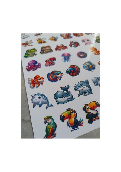 Hayvanları Öğreniyorum Sticker Seti 126 Adet 2 Sayfa 17x25 cm