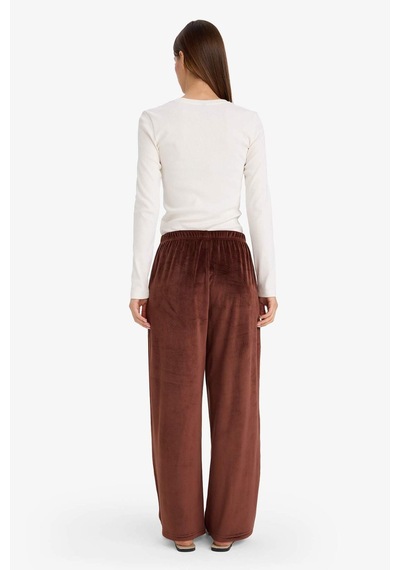 Defacto Regular Fit Velur Pijama Altı G5915ax25wnbn91 Kahve-bn91