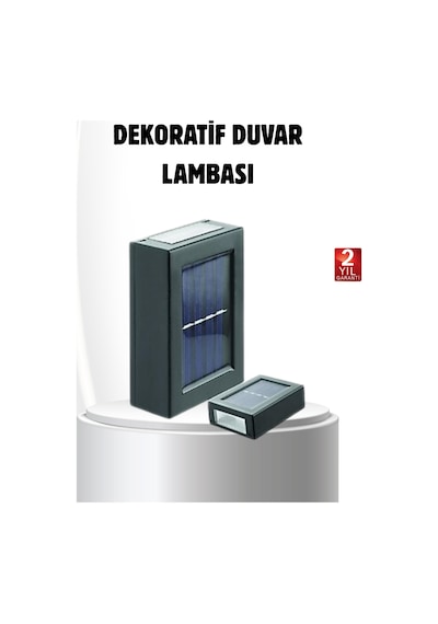 Solar Güçlü 6 Led Dış Mekan Lambası - Otomatik Aç/kapa Işık Sensörlü Aydınlatma Çok Renkli