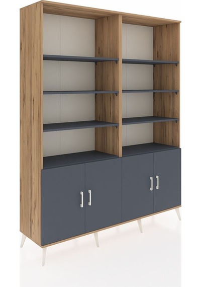 Hyperion Gardrop 10 Raflı 4 Kapaklı 176x44x221 Çam-antrasit Antrasit Hyperion Gardrop 10 Raflı 4 Kapaklı 176x44x221 Çam-antrasit Antrasit