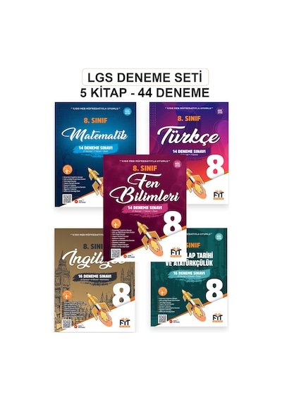 Lgs Branş Deneme Seti Türkçe, Matematik, Fen, İngilizce, T.c. İnkılap Deneme Seti Kitapları