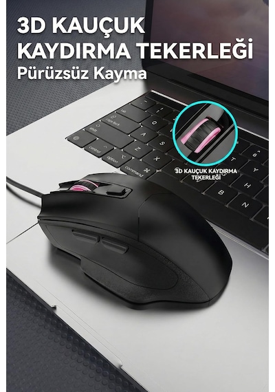 Kablolu Gaming Mouse 3600 Dpı 4 Kademe Ayarlanabilir Dpı, 6 Tuşlu Ergonomik Tasarım, Düşük Gecikme, Usb Tak Çalıştır, Anti-parazit Ofis Ve Oyun İçin Hassas Optik Mouse Ajazz Nj05 Kablolu Gaming Mouse 3600 Dpı 4 Kademe Ayarlanabilir Dpı, 6 Tuşlu Ergonomik Tasarım, Düşük Gecikme, Usb Tak Çalıştır, Anti-parazit Ofis Ve Oyun İçin Hassas Optik Mouse Ajazz Nj05