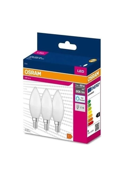 Osram Ledvalue 75w 60w 3 Lü Led Mum Ampul Beyaz - 6500k E14 Genel