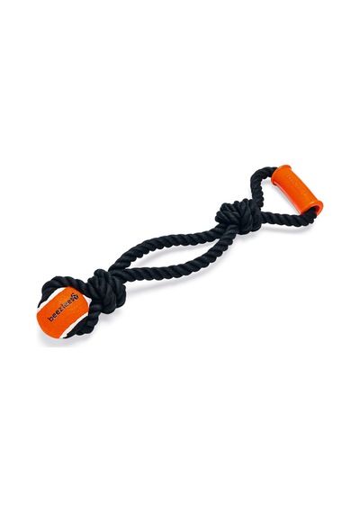Beeztees Köpek Oyuncağı, Diş İpi Ucunda Tenis Topu, Tpr Tutamaçlı, Siyah, 50x13,5x6,3cm