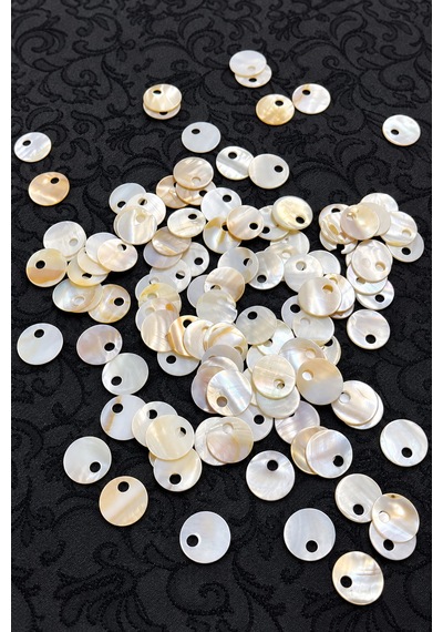 18 Mm Yandan Delikli Sedef Pul Boncuk 30 Adet Çanta, Takı, Aksesuar Malzemesi