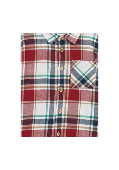 LC Waikiki Lcw Kids Ekoseli Uzun Kollu Ekose Desenli Erkek Çocuk Gömlek Red Checked