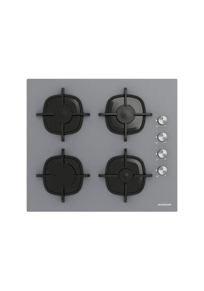 Silverline CS5335S02 Ocak, 3481 Flam Davlumbaz, BO6502S02 Fırın Gri Ankastre Set