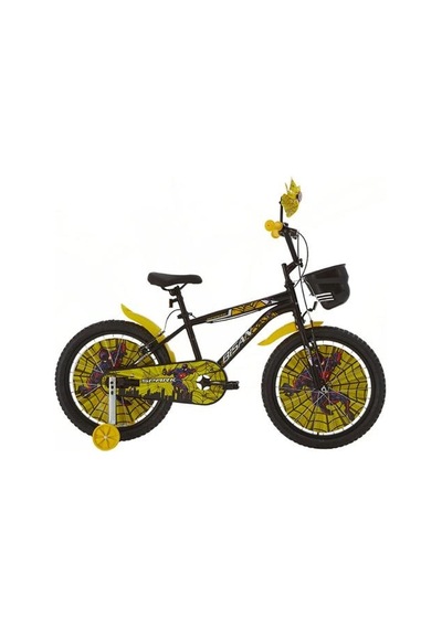Bisan Spark Erkek Çocuk Bisikleti 30 Cm V 20 Jant Mat Siyah Sarı Çok Renkli