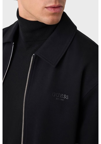 Guess Ls Pamuklu Klasik Yaka Fermuarlı Sweat M6bq24k6164 Erkek Sweat M6bq24 K6164 Jblk Siyah