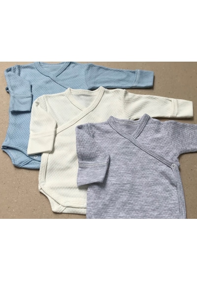 Özdemirli Bebe Özdemirlitekstil Bebelino Çıtçıtlı Badi Kruvaze (3'Lü Paket) (456377038) Çok Renkli