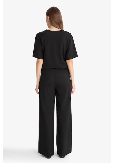 Defacto Regular Fit Cep Detaylı Geniş Paça Pantolon F5413ax25aubk81 Siyah