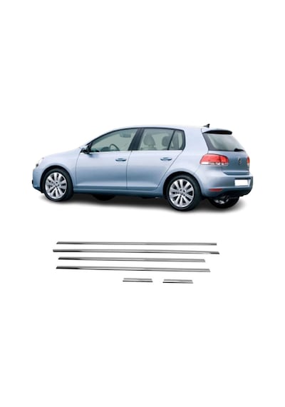 Vw Golf 6 Krom Cam Çıtası Tk 2010 Üzeri 6Prç Paslanmaz Çelik N11.59