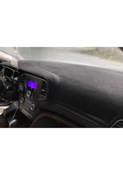 Renault Megane 4 Modellerine Uygun Torpido Koruma Halısı Siyah Kenar Renk Siyah