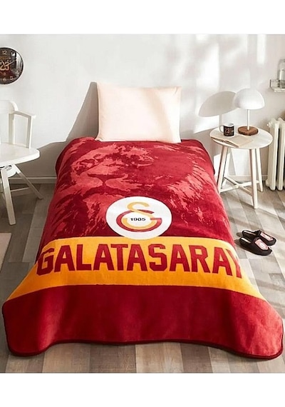 Taç Galatasaray Lisanslı Tek Kişilik Battaniye Gs Aslan