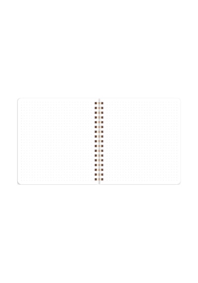 15x16 Spiralli Karton Kapak 2'li Noktalı Not Defter Seti - Patchwork Çok Renkli