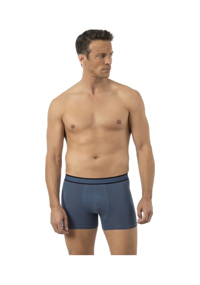 Özkan Underwear Özkan 11226 Erkek %95 Pamuklu Likralı Süprem Kumaş Esnek Rahat Boxer Şort Mavi