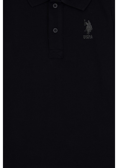 U.S. Polo Assn. Erkek Çocuk Siyah Basic Polo Yaka Sweatshirt 50307821-VR046