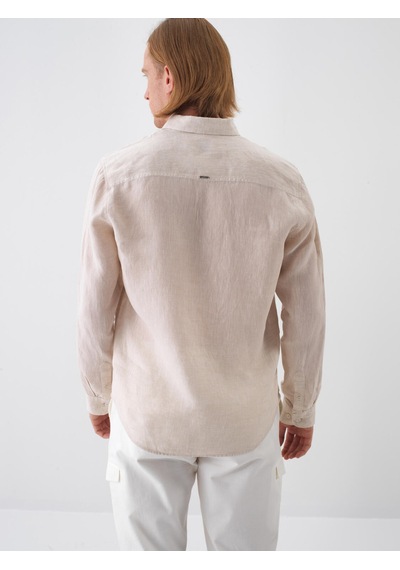 Xint Naturel %100 Keten Regular Fit Gömlek 700963 Beyaz