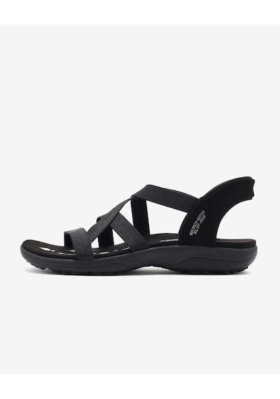 Skechers Reggae Slım - Stretch Flex Kadın Siyah Sandalet 163460 Bbk Siyah