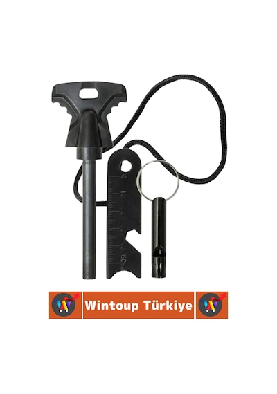 Dayanıklı Outdoor Kamp Piknik Ateş Acil Durum Sos Düdük Magnezyum Çakmaktaşı Özel Hayatta Kalma Kiti Çok Renkli