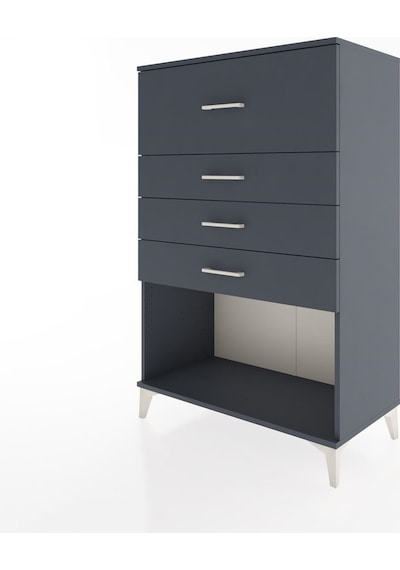 Hyperion Dolap 4 Çekmeceli 88x44x134 Antrasit-antrasit Antrasit Hyperion Dolap 4 Çekmeceli 88x44x134 Antrasit-antrasit Antrasit