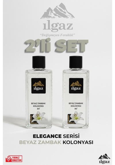 Ilgaz Beyaz Zambak Kolonyası 2'li Set 80 Derece 400 Ml Elegance Series