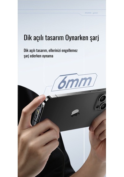 Usams Sj583 20w Lightning To Type-c Dirsek Hızlı Şarj Ve Veri Kablosu 1.2m Şeffaf Siyah