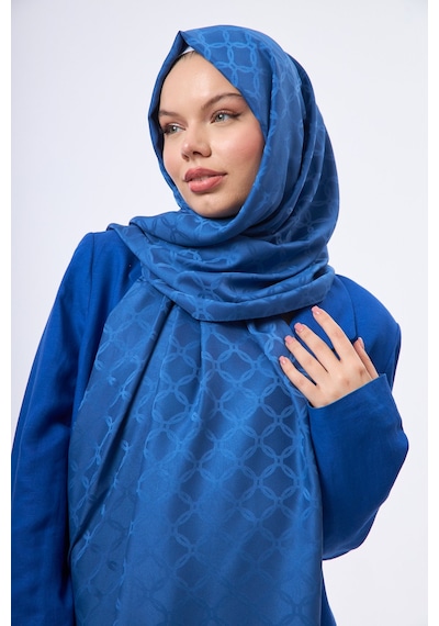 Mirsoy Scarf Lina Modern Desen Şal Mavi