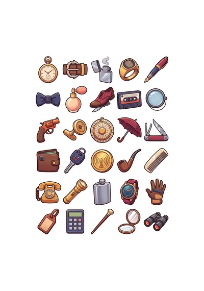 30 Adet Retro Casus Aletleri Sticker Seti - Laptop, Defter, Telefon Kılıfı Çok Renkli