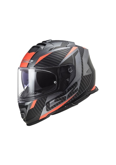 Ls2 Storm 2 Racer Full Face Motosiklet Kaskı 66913 Mat Titanyum Turuncu