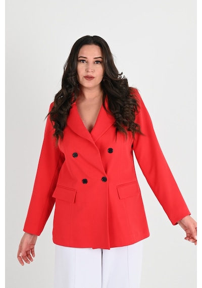 Kadın Astarlı Büyük Beden Blazer Ceket 0101-1 001