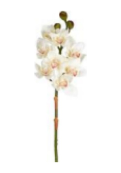 Yapay Çiçek Orkide Gerçek Dokulu Beyaz 75 Cm. Çok Renkli