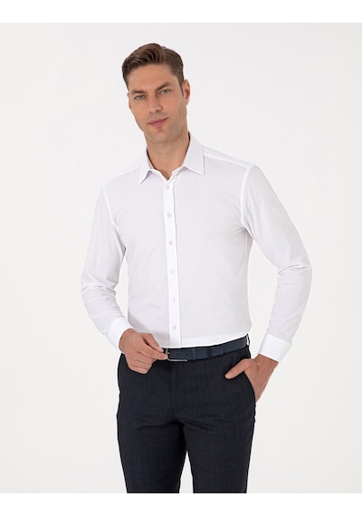 Pierre Cardin Erkek Beyaz Gömlek Desenli 50312180-vr013 Beyaz