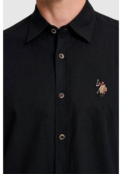 U.s. Polo Assn. Erkek Siyah Gömlek Basic 50320262-vr046
