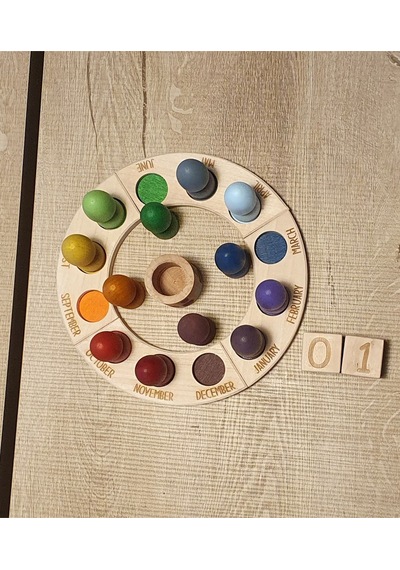 Kırtkırt Ahşap Ay Döngülü Tabla