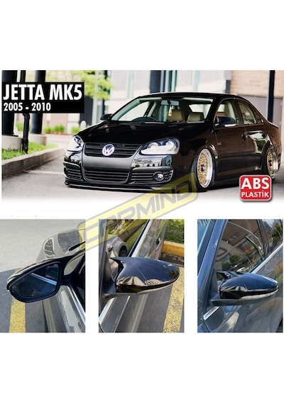 Vw Jetta Mk5 2005-2010 Batman Yarasa Ayna Kapağı Piano Black Abs
