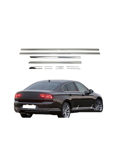 Volkswagen Passat B8.5 Krom Kapı Çıtası 8prç 2019 ve Üzeri P.çe