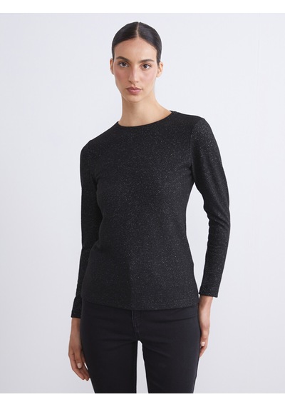 Lcw Everyday Siyah Bisiklet Yaka Kadın Body