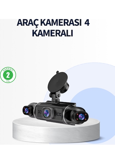 4 Kameralı Araç İçi Kamera 1080p Gps Takip Wifi Gece Görüşlü 52919775