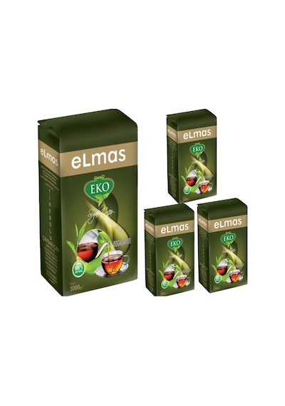 Elmas Çay Eko Siyah Çay 3000 Gr. 4'lü Paket