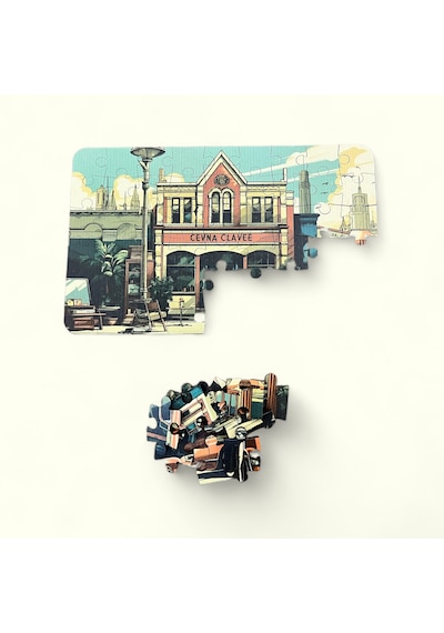 Esatoys Ahşap Classic Car Mini Puzzle 4 Yaş 54 Parça