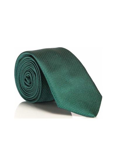 Gaffy Zümrüt Yeşil Slim Fit Düz Renk Dokuma Kravat / DDK-28 Zümrüt Yeşili